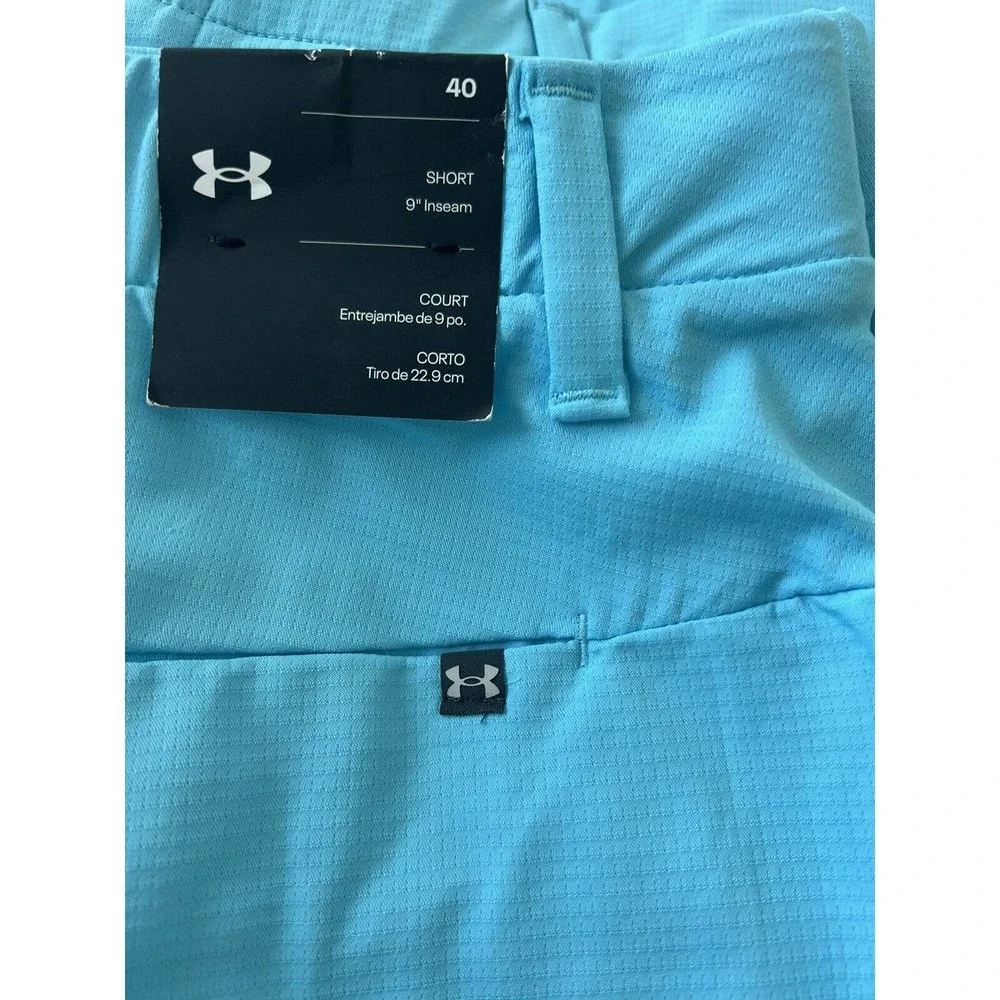 Under Armour Performance Golf Shorts 4 Way Stretch UA 40 9 In Inseam Storm Woven